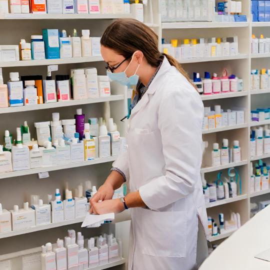 empleado de farmacia que cuenta con los conocimientos